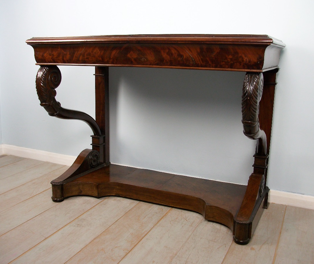 Antique Italian Mahogany Console Table